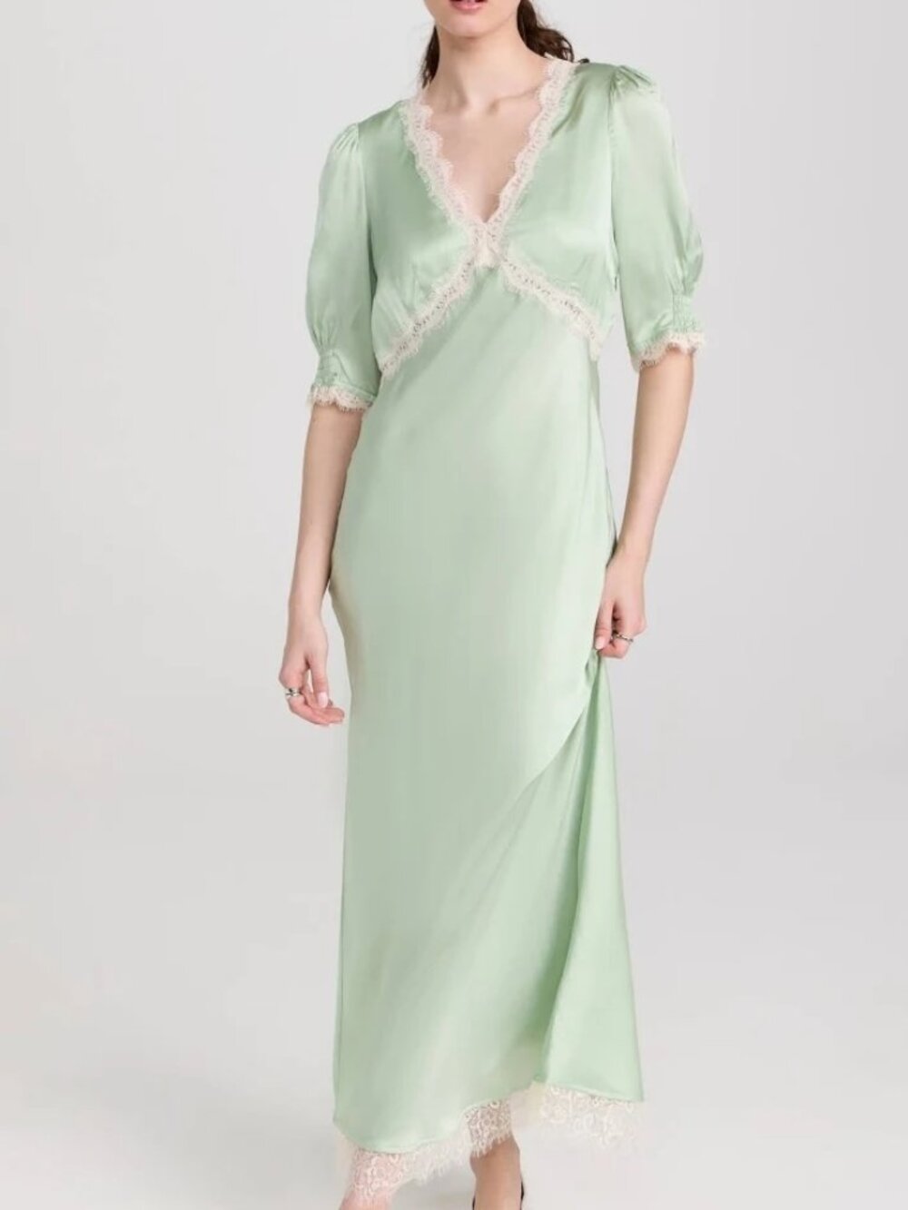 RIXO Annina Dress in Pistachio - Picture 2 of 5